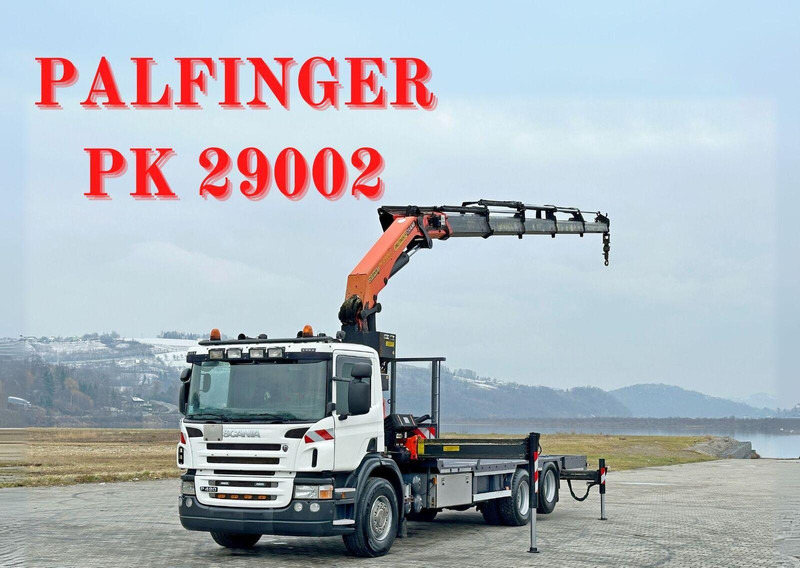 Scania P 420* PLATFORM 6,80m * PK 29002+FUNK * TOP - Lastbil med lad, Lastbil med kran: billede 1 Scania P 420* PLATFORM 6,80m * PK 29002+FUNK * TOP - Lastbil med lad, Lastbil med kran: billede 1