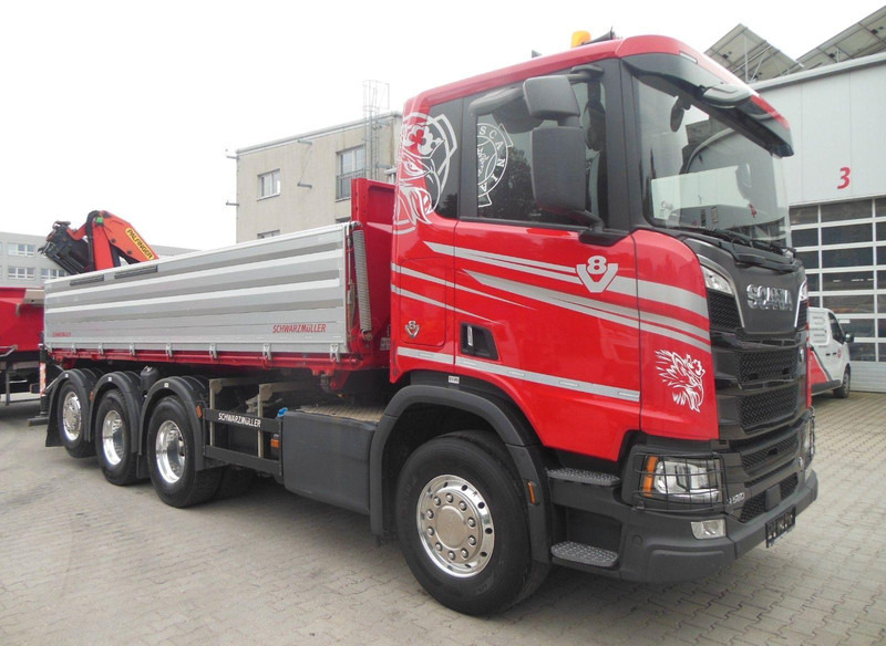 Scania R 580 8X4 + PALFINGER PK 19.001 crane - Tipvogn lastbil, Lastbil med kran: billede 2 Scania R 580 8X4 + PALFINGER PK 19.001 crane - Tipvogn lastbil, Lastbil med kran: billede 2