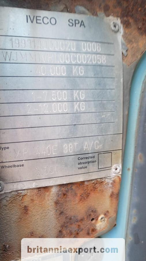 Trækker IVECO Eurotech 440E38 | Full Springs | Euro 2 | Hydraulics | Hub Reduction: billede 17