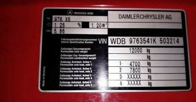 Brandbil Mercedes-Benz 4x4 ATEGO 1225 Firebrigade Feuerwehr: billede 15