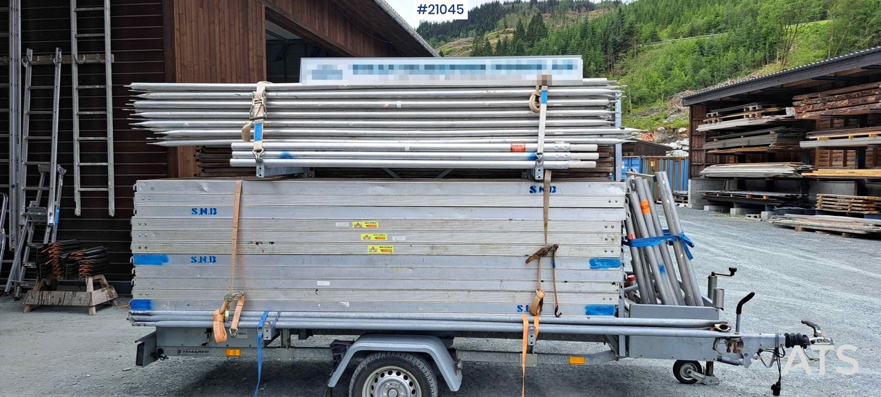 Temared Temared stillashenger m/ 162m2 stillas - Anhænger: billede 2 Temared Temared stillashenger m/ 162m2 stillas - Anhænger: billede 2