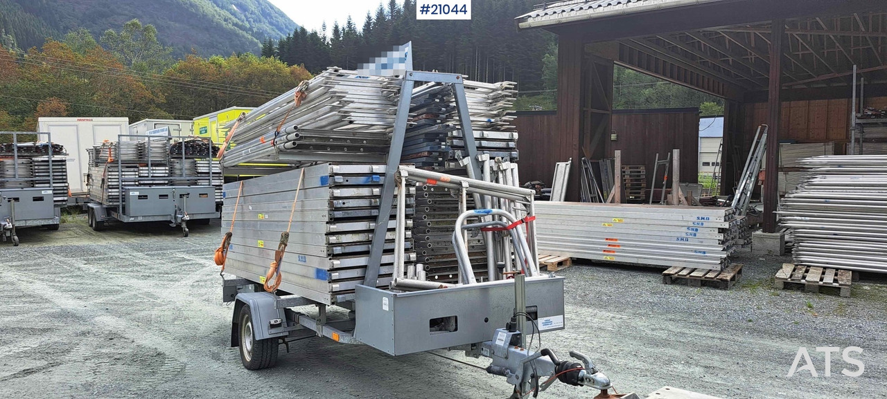 Temared Temared stillashenger m/ 162m2 stillas - Anhænger: billede 1 Temared Temared stillashenger m/ 162m2 stillas - Anhænger: billede 1