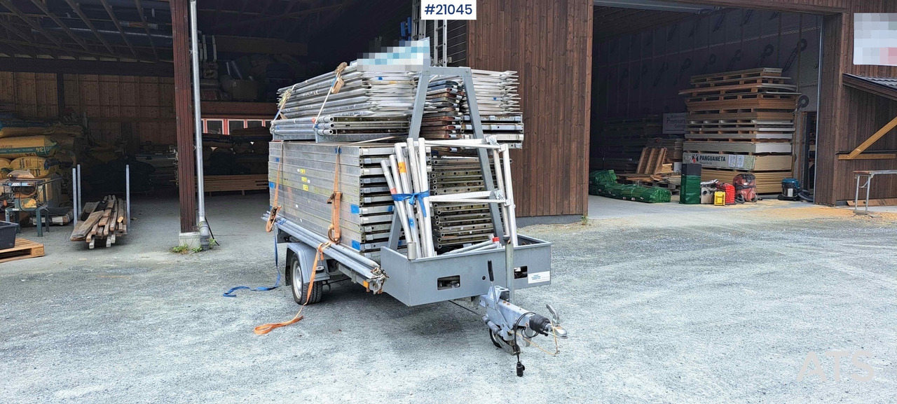 Temared Temared stillashenger m/ 162m2 stillas - Anhænger: billede 1 Temared Temared stillashenger m/ 162m2 stillas - Anhænger: billede 1