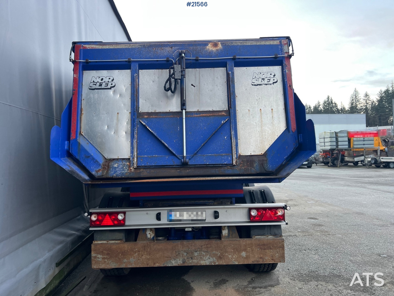 Tipvogn påhængsvogn Langendorf 3 akslet asfaltsemi m/ Hydraulsik kapell: billede 9