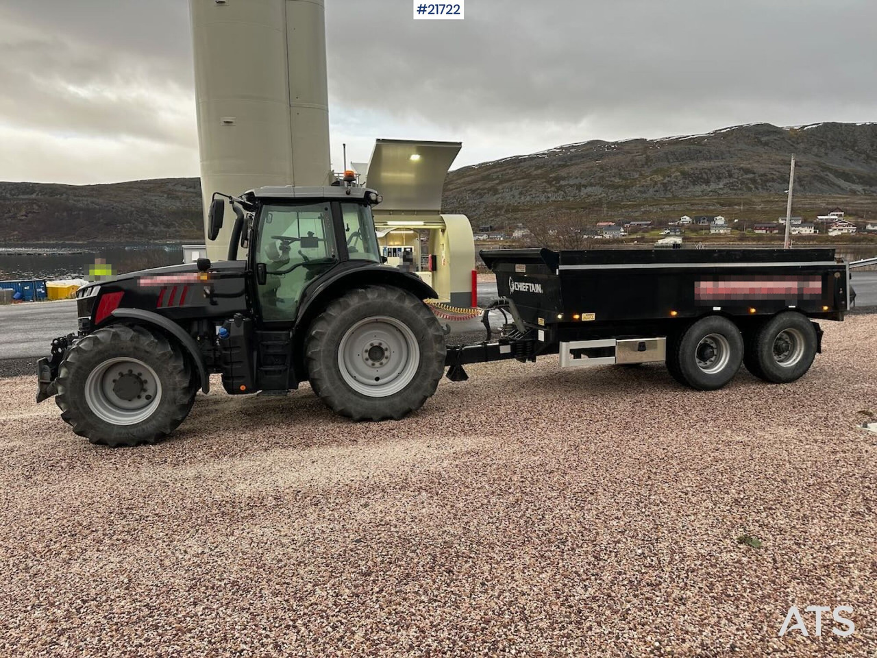 Massey Ferguson 7719 S 4x4 brøyterigget traktor m/ 2 sett dekk, snøfres og henger. SE VIDEO - Traktor: billede 2 Massey Ferguson 7719 S 4x4 brøyterigget traktor m/ 2 sett dekk, snøfres og henger. SE VIDEO - Traktor: billede 2