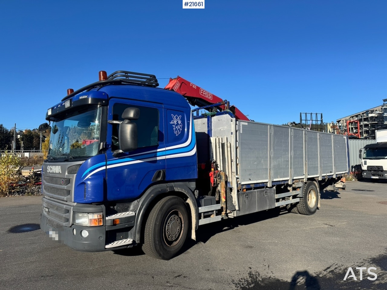 Scania Scania P320 4x2 Kranbil m/ 16,5 t/m Fassi kran og Løftelem. - Lastbil med kran: billede 3 Scania Scania P320 4x2 Kranbil m/ 16,5 t/m Fassi kran og Løftelem. - Lastbil med kran: billede 3
