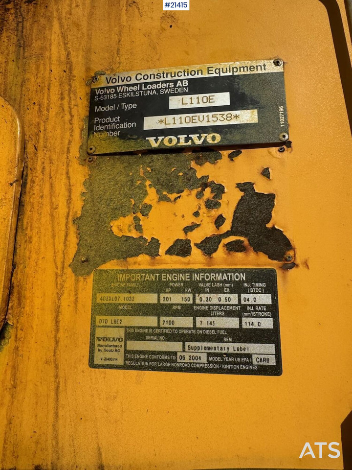 Gummihjulslæsser Volvo L110E: billede 27 Gummihjulslæsser Volvo L110E: billede 27