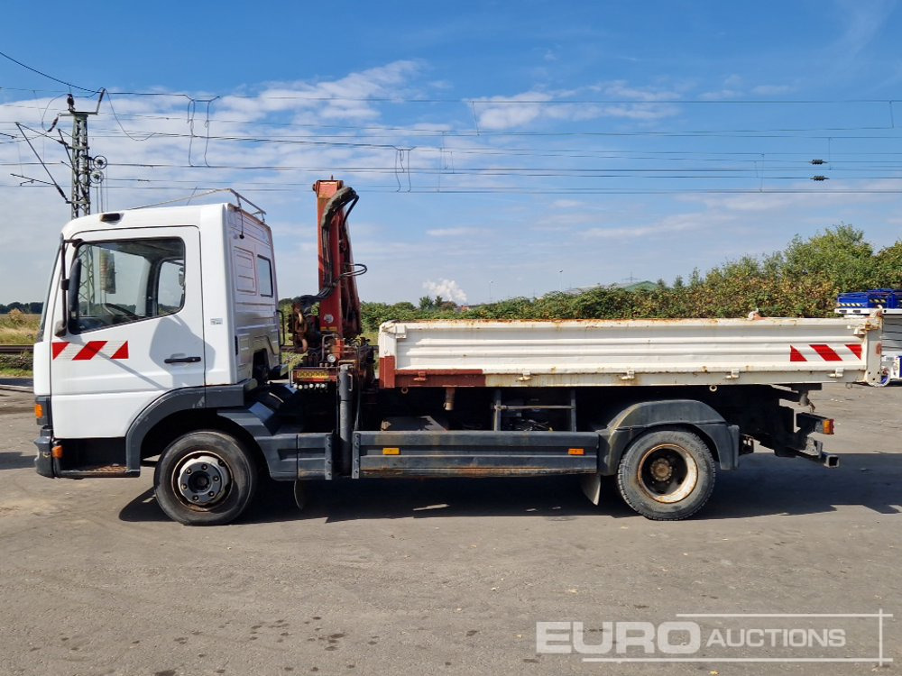 1999 Mercedes Atego - Lastbil med lad, Lastbil med kran: billede 2 1999 Mercedes Atego - Lastbil med lad, Lastbil med kran: billede 2