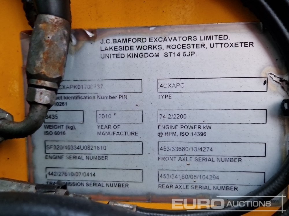 Gravelæssemaskine 2010 JCB 4CX: billede 39