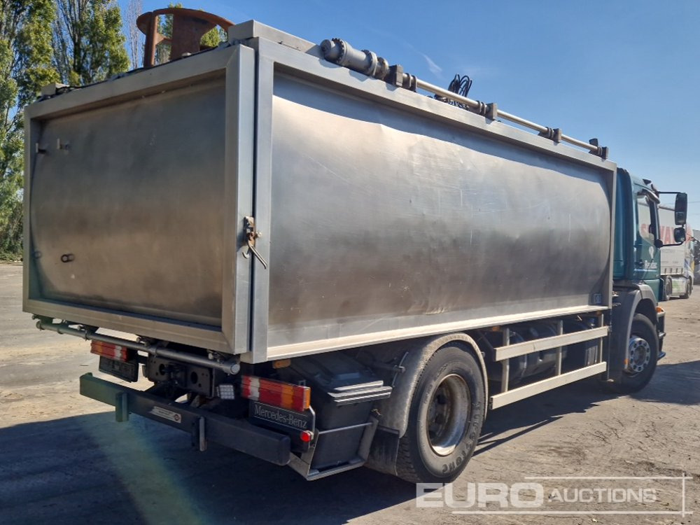 2011 Mercedes Axor 1824L 4x2, MKG Crane, Grapple, Stamps, Stainless Steel Tiltable Container, Stainless Steel Hydraulic Top Covers, Automatic Gearbox, Airco (German Reg. Docs. Available) - Tipvogn lastbil: billede 5 2011 Mercedes Axor 1824L 4x2, MKG Crane, Grapple, Stamps, Stainless Steel Tiltable Container, Stainless Steel Hydraulic Top Covers, Automatic Gearbox, Airco (German Reg. Docs. Available) - Tipvogn lastbil: billede 5