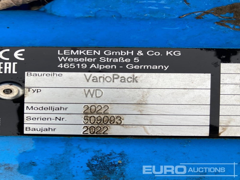 2022 Lemken VarioPack WD 3.5 Meters - Landbrugsmaskine: billede 1 2022 Lemken VarioPack WD 3.5 Meters - Landbrugsmaskine: billede 1