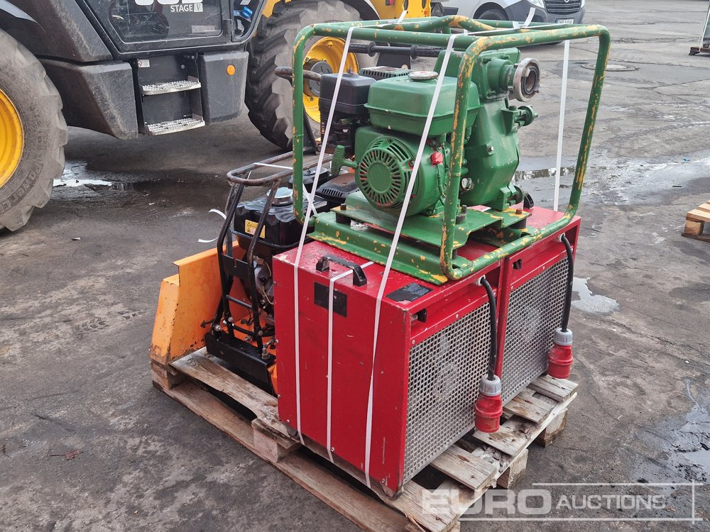 Pallet of asphalt saw, Electric Space Heater (2 of) Wacker water Pump - Entreprenør varmeblæser: billede 2 Pallet of asphalt saw, Electric Space Heater (2 of) Wacker water Pump - Entreprenør varmeblæser: billede 2