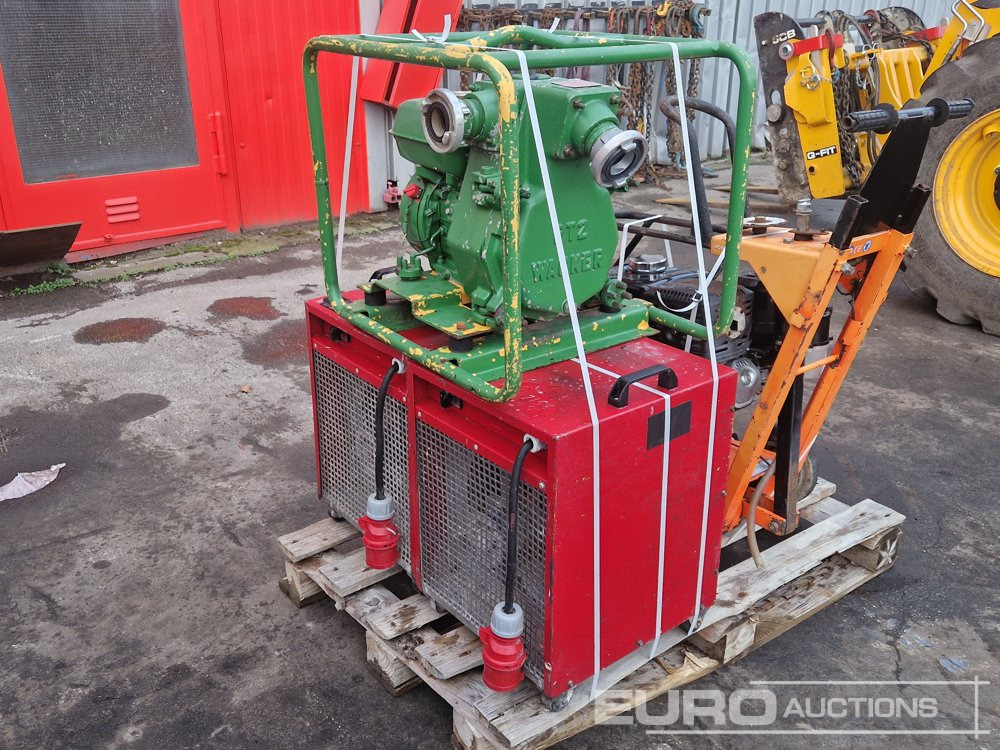 Pallet of asphalt saw, Electric Space Heater (2 of) Wacker water Pump - Entreprenør varmeblæser: billede 3 Pallet of asphalt saw, Electric Space Heater (2 of) Wacker water Pump - Entreprenør varmeblæser: billede 3