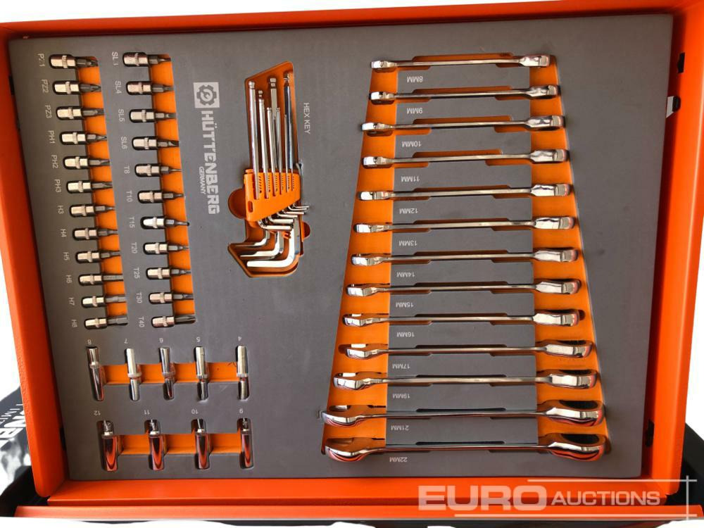 Unused Hüttenberg Tool Trolley, 6 Drawers with Tools - Værkstedsudstyr: billede 5 Unused Hüttenberg Tool Trolley, 6 Drawers with Tools - Værkstedsudstyr: billede 5