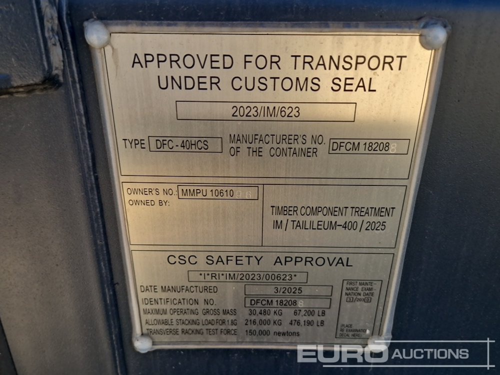 Skibscontainer 40' HQ Container, One Side Multi Door, 4 Doors / Contenedor: billede 6