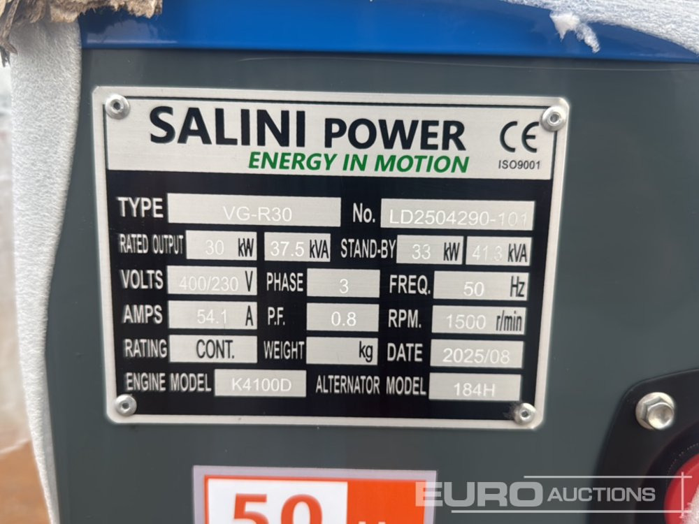 Strømgenerator Unused Salini VG-R30: billede 11 Strømgenerator Unused Salini VG-R30: billede 11
