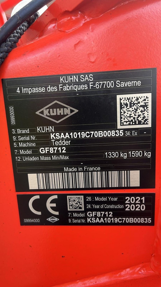Kuhn GF8712 - Høvender: billede 2 Kuhn GF8712 - Høvender: billede 2