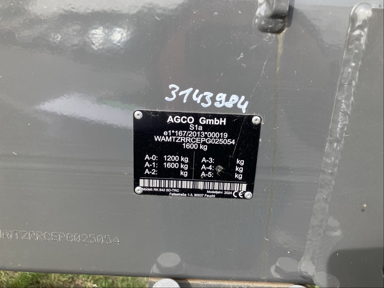 Massey Ferguson RK 842 SD-TRC - Høvender: billede 2 Massey Ferguson RK 842 SD-TRC - Høvender: billede 2