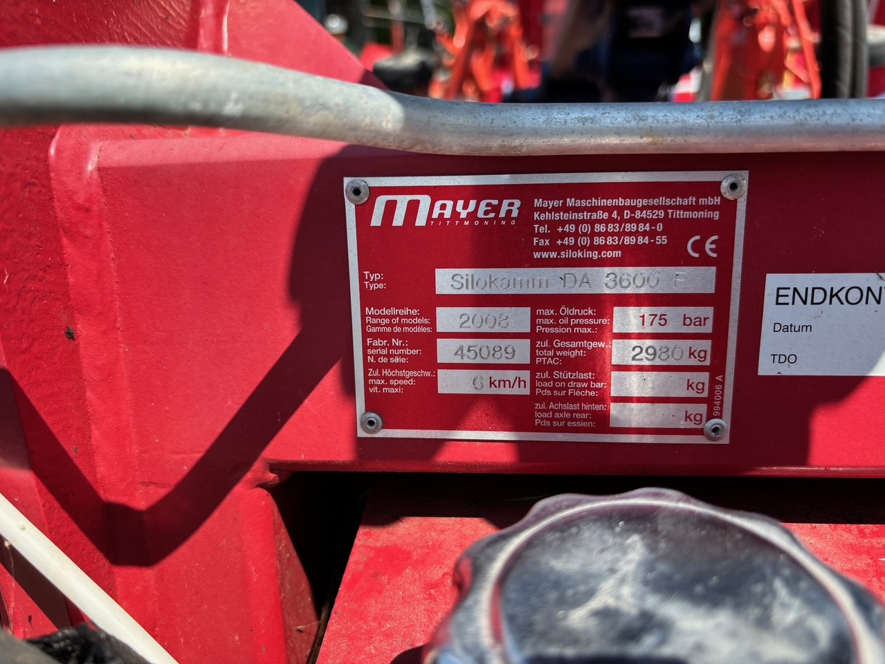 Mayer Siloking Silokamm DA 3600 F - Udstyr til ensilage: billede 2 Mayer Siloking Silokamm DA 3600 F - Udstyr til ensilage: billede 2