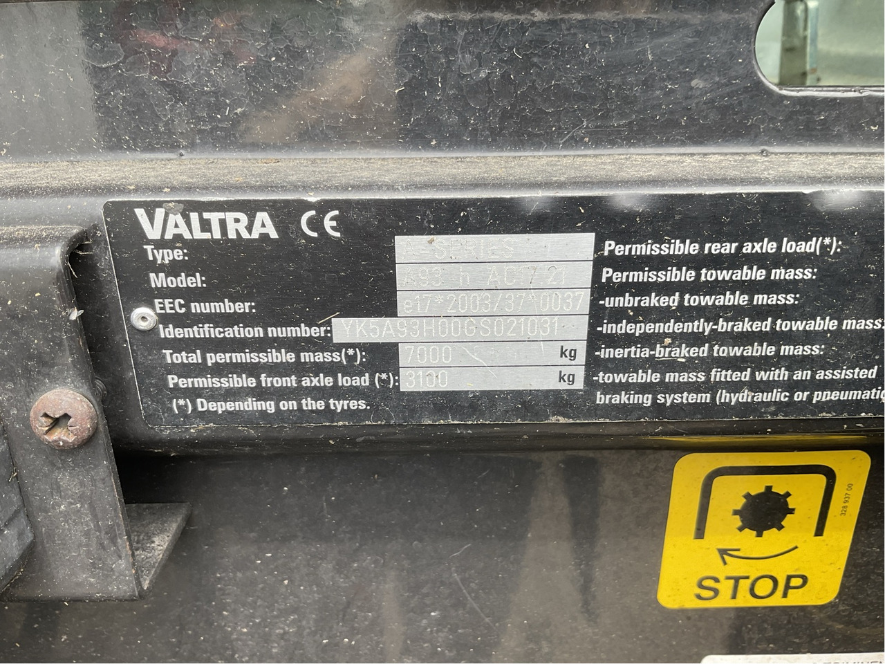 Valtra A 93 - Traktor: billede 2 Valtra A 93 - Traktor: billede 2