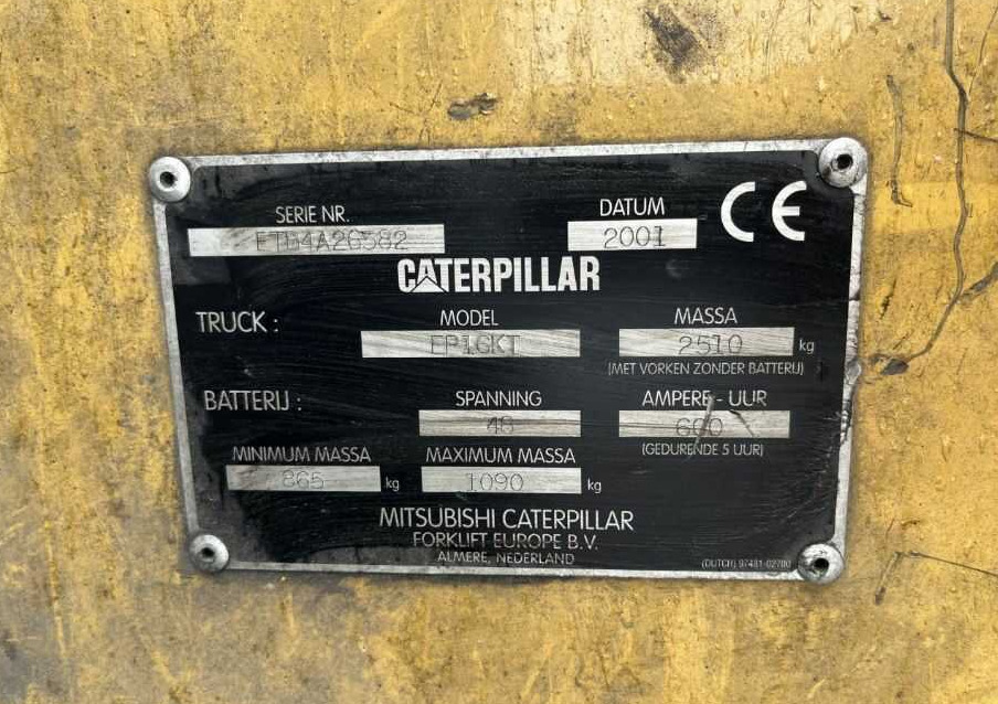 CAT Lift Trucks EP16KT - El gaffeltruck: billede 4 CAT Lift Trucks EP16KT - El gaffeltruck: billede 4