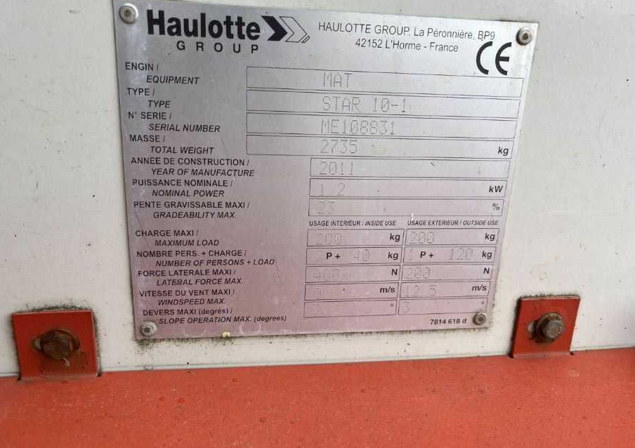 Haulotte STAR 10-1 - Søjlelift: billede 4 Haulotte STAR 10-1 - Søjlelift: billede 4