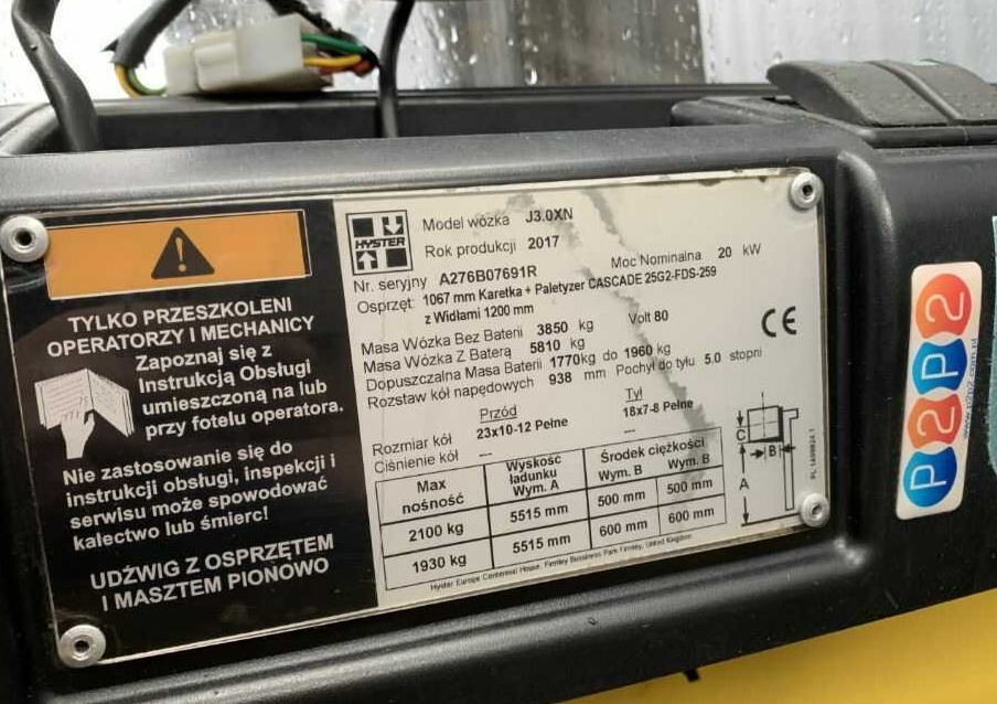 Hyster J3.0XN - El gaffeltruck: billede 4 Hyster J3.0XN - El gaffeltruck: billede 4