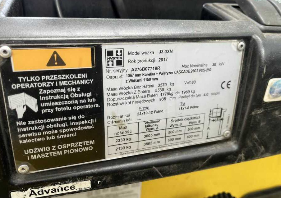 Hyster J3.0XN - El gaffeltruck: billede 4 Hyster J3.0XN - El gaffeltruck: billede 4