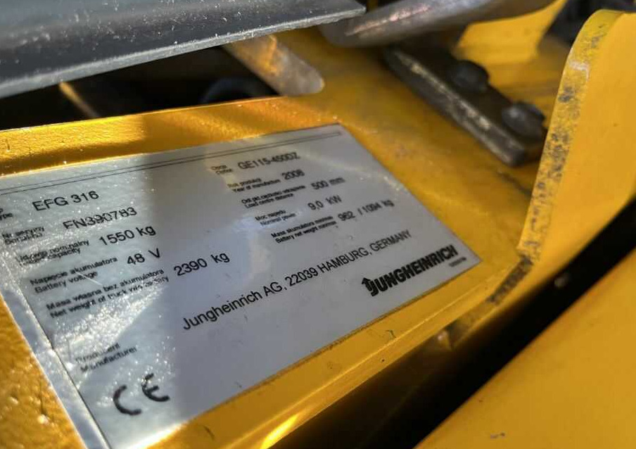 Jungheinrich EFG316 - El gaffeltruck: billede 4 Jungheinrich EFG316 - El gaffeltruck: billede 4