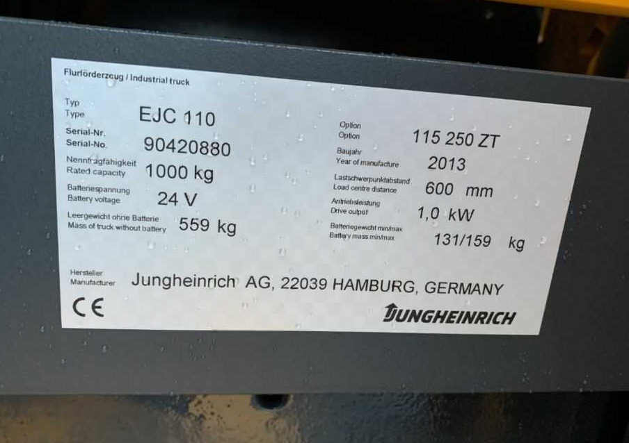 Jungheinrich EJC110 - Stabler: billede 4 Jungheinrich EJC110 - Stabler: billede 4