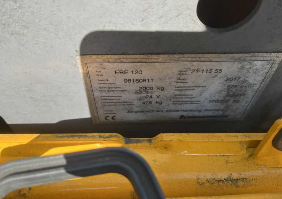 Jungheinrich ERE120 - Håndløftevogn: billede 4 Jungheinrich ERE120 - Håndløftevogn: billede 4
