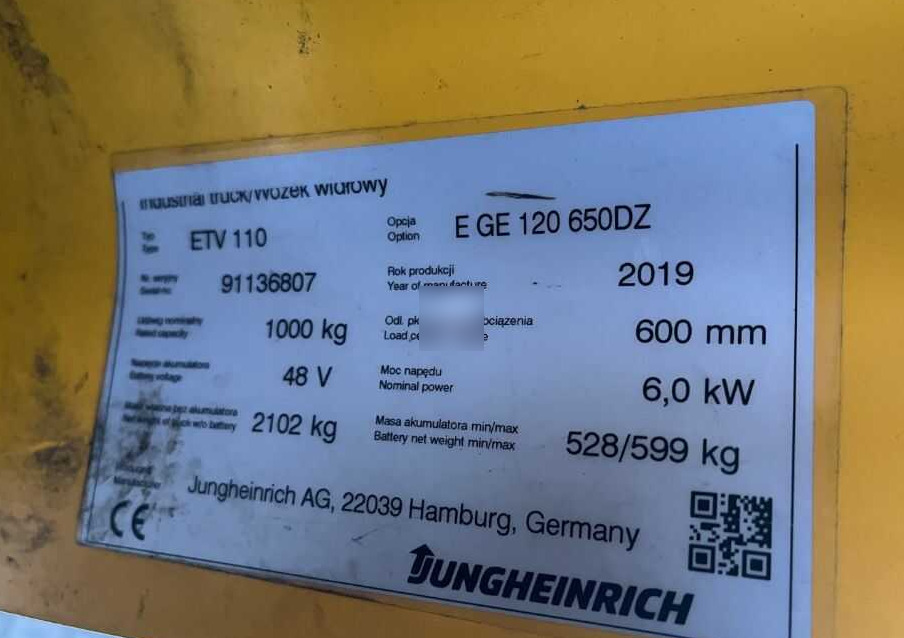 Jungheinrich ETV110 - Reach truck: billede 4 Jungheinrich ETV110 - Reach truck: billede 4