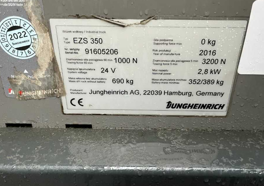 Jungheinrich EZS350 - Elektrisk trækker: billede 4 Jungheinrich EZS350 - Elektrisk trækker: billede 4