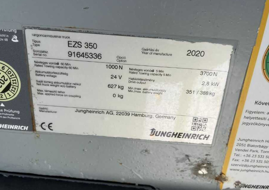 Jungheinrich EZS350 - Elektrisk trækker: billede 4 Jungheinrich EZS350 - Elektrisk trækker: billede 4