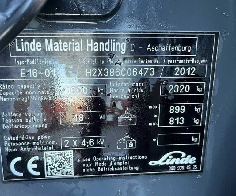 Linde E16-01 - El gaffeltruck: billede 4 Linde E16-01 - El gaffeltruck: billede 4