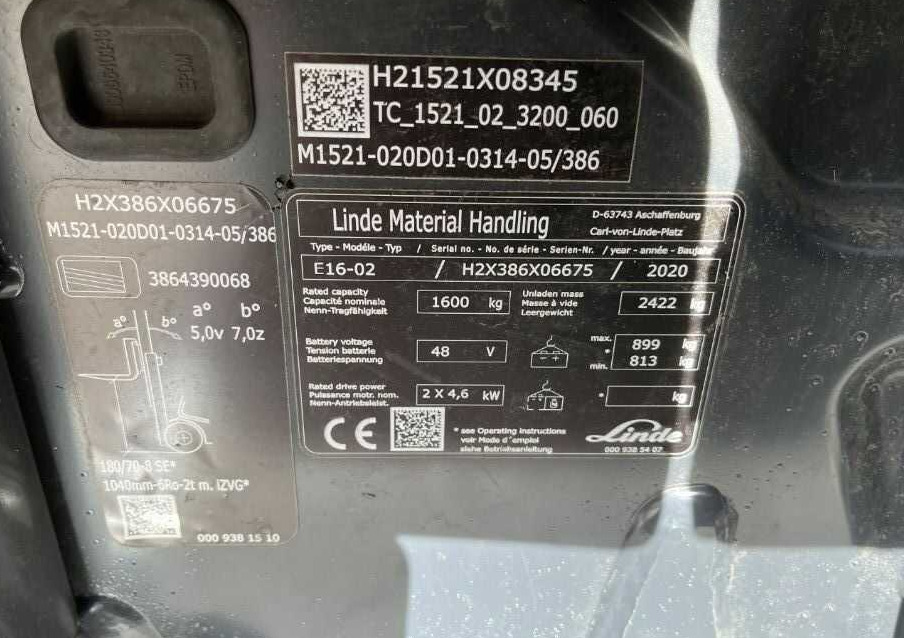 Linde E16-02 - El gaffeltruck: billede 4 Linde E16-02 - El gaffeltruck: billede 4
