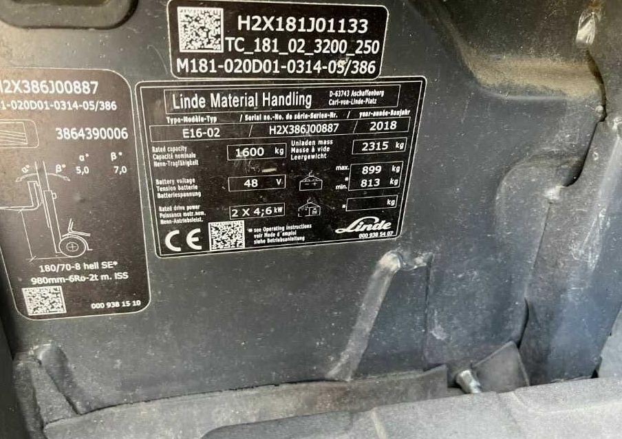 Linde E16-02 - El gaffeltruck: billede 4 Linde E16-02 - El gaffeltruck: billede 4