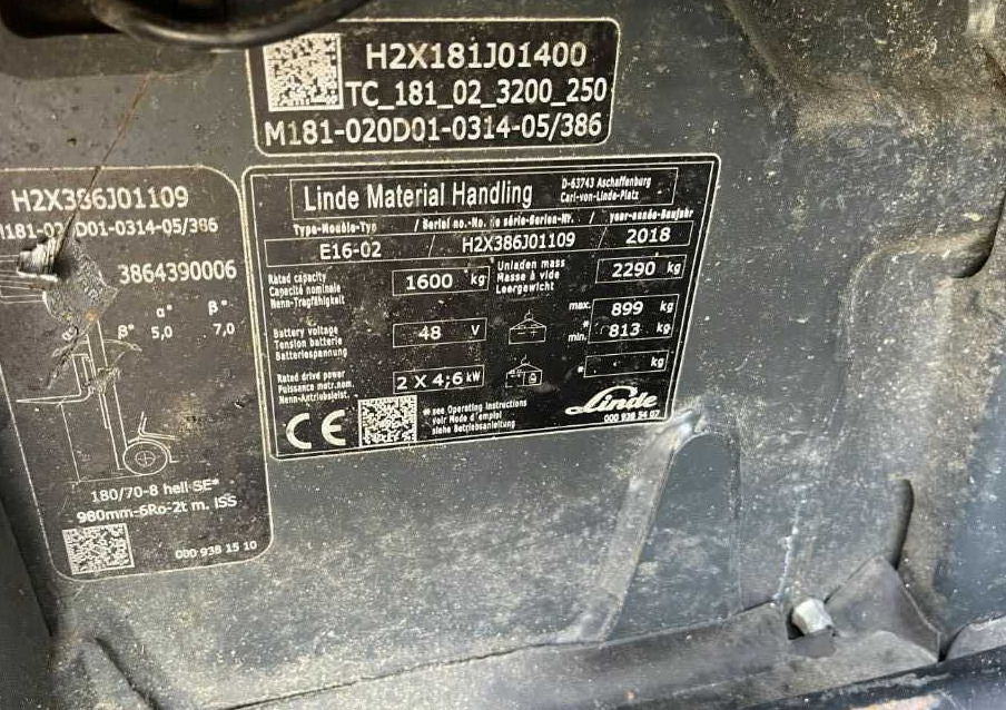 Linde E16-02 - El gaffeltruck: billede 4 Linde E16-02 - El gaffeltruck: billede 4