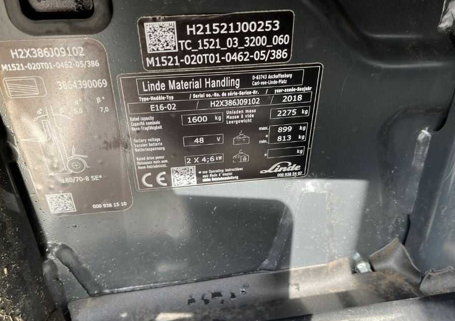 Linde E16-02 - El gaffeltruck: billede 4 Linde E16-02 - El gaffeltruck: billede 4
