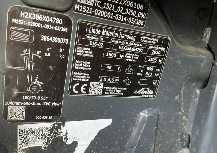 Linde E16-02 - El gaffeltruck: billede 4 Linde E16-02 - El gaffeltruck: billede 4