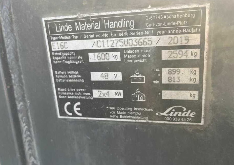 Linde E16C - El gaffeltruck: billede 4 Linde E16C - El gaffeltruck: billede 4