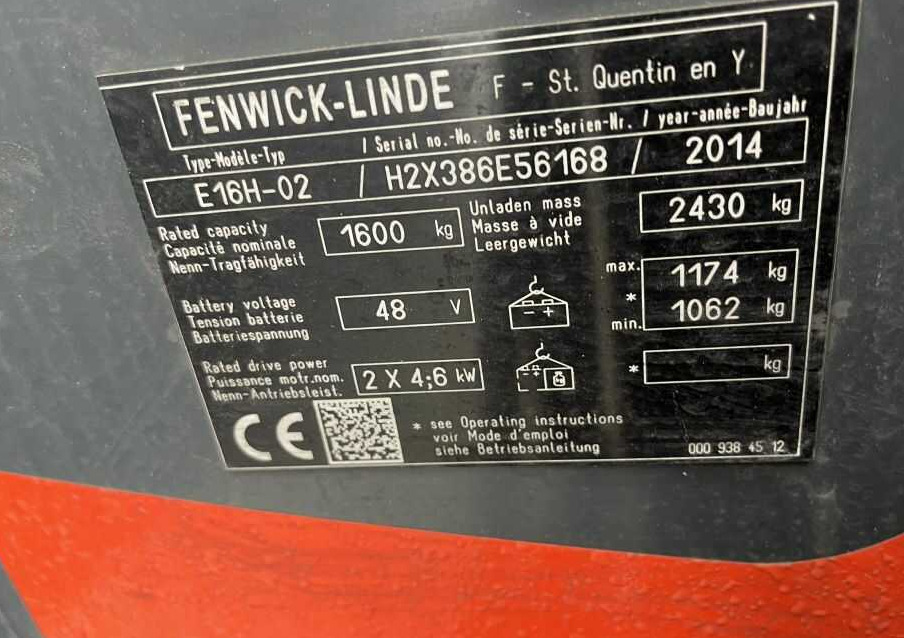 Linde E16H-02 - El gaffeltruck: billede 1 Linde E16H-02 - El gaffeltruck: billede 1