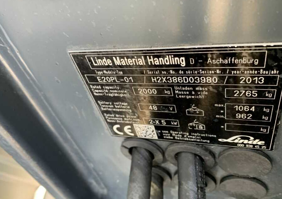 Linde E20PL-01 - El gaffeltruck: billede 4 Linde E20PL-01 - El gaffeltruck: billede 4
