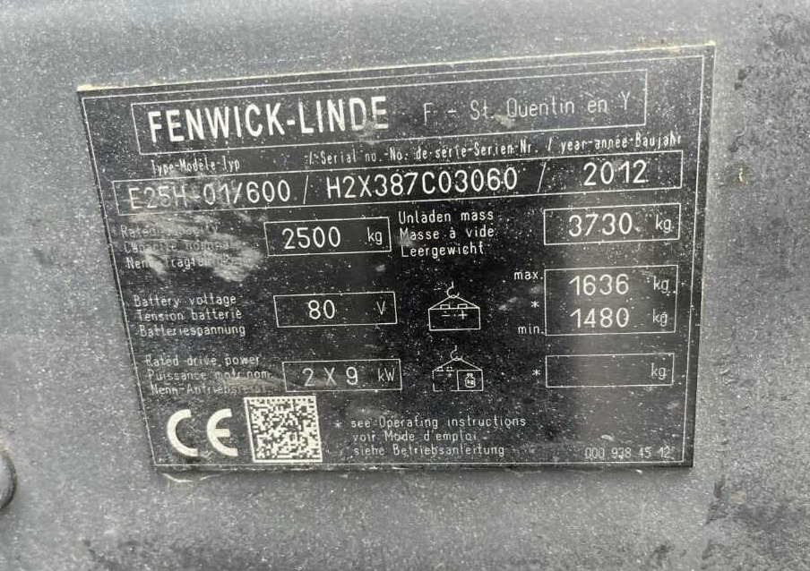 Linde E25H-01/600 - El gaffeltruck: billede 4 Linde E25H-01/600 - El gaffeltruck: billede 4