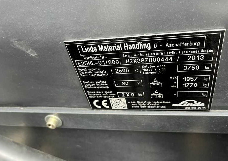 Linde E25HL-01/600 - El gaffeltruck: billede 4 Linde E25HL-01/600 - El gaffeltruck: billede 4