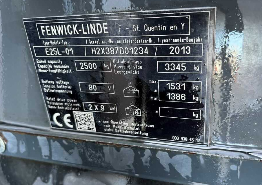 Linde E25L-01 - El gaffeltruck: billede 4 Linde E25L-01 - El gaffeltruck: billede 4