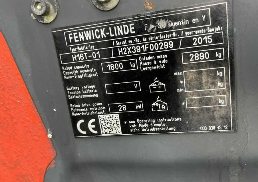 Linde H16T-01 - Gas gaffeltruck: billede 4 Linde H16T-01 - Gas gaffeltruck: billede 4