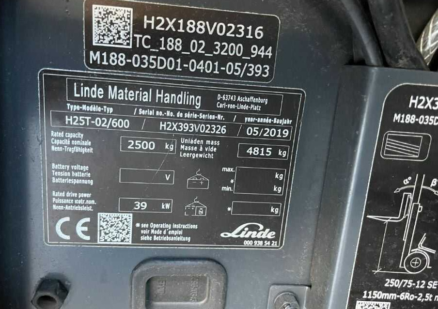 Linde H25T-02/600 - Gas gaffeltruck: billede 4 Linde H25T-02/600 - Gas gaffeltruck: billede 4