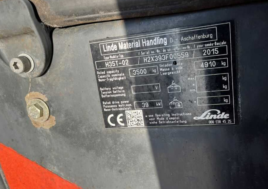 Linde H35T-02 - Gas gaffeltruck: billede 4 Linde H35T-02 - Gas gaffeltruck: billede 4