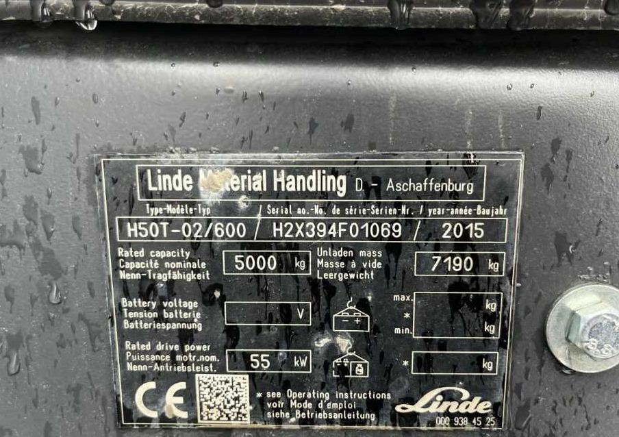 Linde H50T-02/600 - Gas gaffeltruck: billede 2 Linde H50T-02/600 - Gas gaffeltruck: billede 2